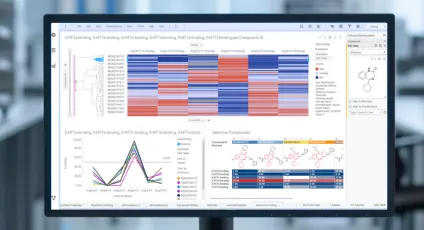 computer mock up with analytics screenshot on it